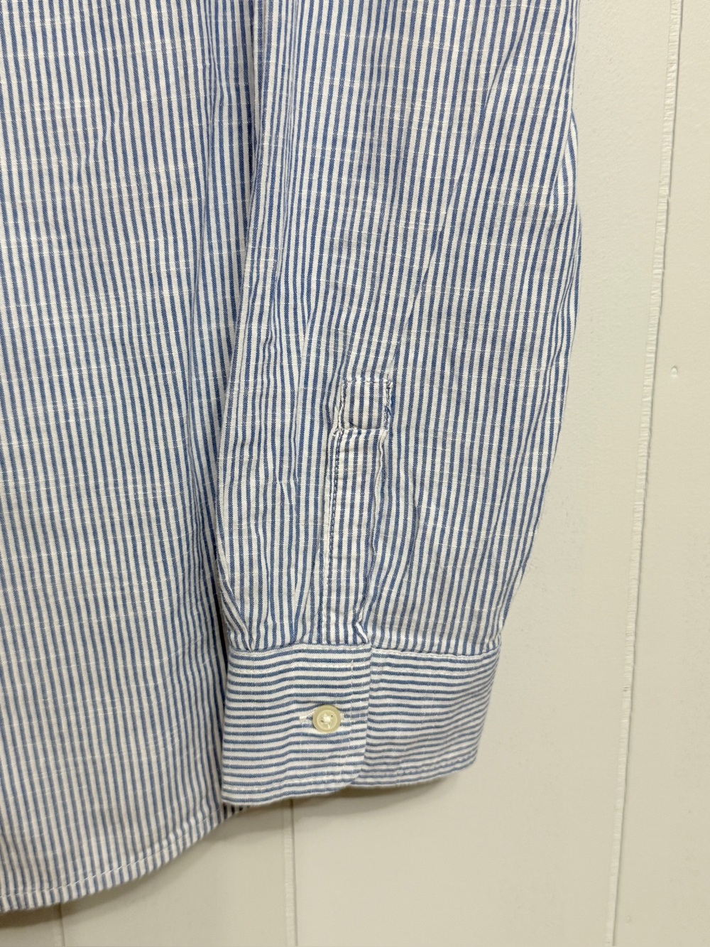 #14) GAP Blue and White Pinstripe Button-Down Shirt - Picture 3 of 6